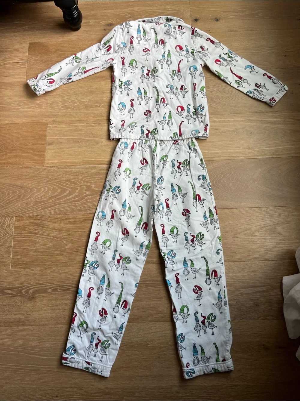 The Company Store kids holiday winter flannel pajamas set 100% cotton 10/12